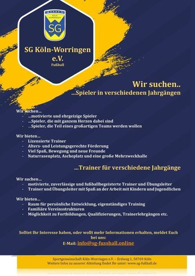 Spieler und Trainer gesucht